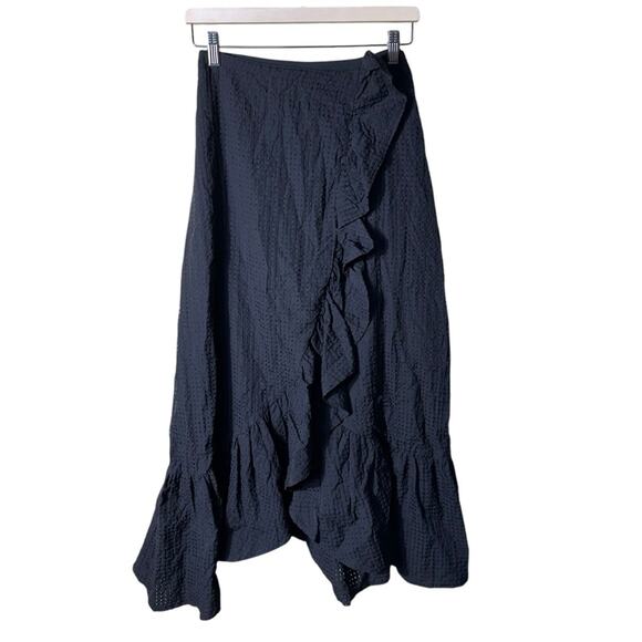 NEW Anthropologie Maeve Ruffle Midi Skirt Size 16 - Picture 4 of 10